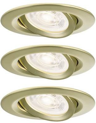 Paulmann Nova LED-Einbauleuchte GU10, Gold/Messing, dimmbar, IP65, warmweiß - Bild 1