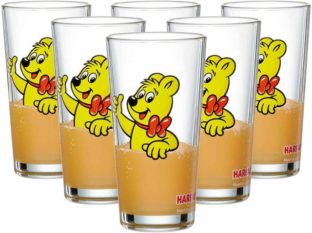 Ritzenhoff & Breker Haribo Thumbs Up Trinkgläser Set, 6er Set, transparent/multicolour, 380 ml - Bild 1