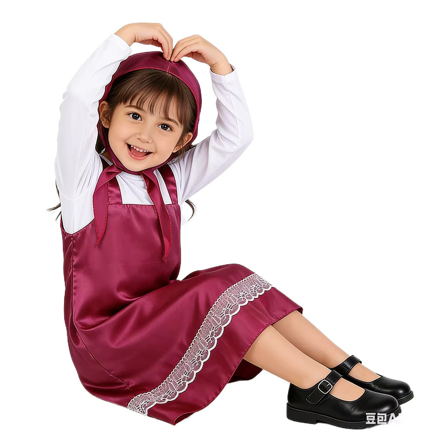 Nippaya Masha Cosplay-Kostüm, Verkleidung für Mädchen, Rosa / Pink - Bild 2