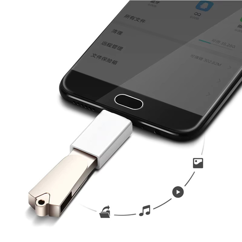 USB Typ C OTG Adapter USB 3.0 Konverter in Gold für Xiaomi Mi5 Huawei Honor 8 Nexus 5X 6P und Samsung Galaxy S8 - Bild 3