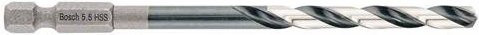 Bosch Impact Control HSS-G Spiralbohrer mit 1/4 Zoll 6-kant Schaft in Silber, Durchmesser: 5,5 mm, Spirallänge: 57 mm, Gesamtlänge: 98 mm - Bild 1