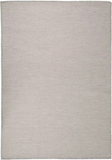 vidaXL Outdoorteppich Flachgewebe in Taupe, UV-beständig, B/T: 140 x 200 cm - Bild 1
