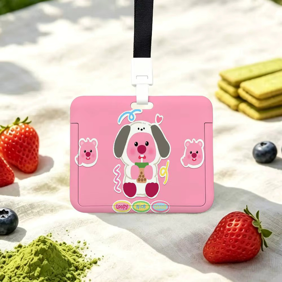 52TOYS L-Loopy Kartenhalter mit abnehmbarem Schlüsselband in Pink aus Kunststoff - Bild 2