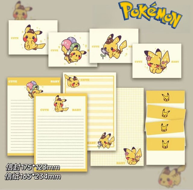Hot Toys Pikachu Serie Cartoon Grußkarten Set mit 4 Stück für Geburtstage und Feiertage - Bild 1