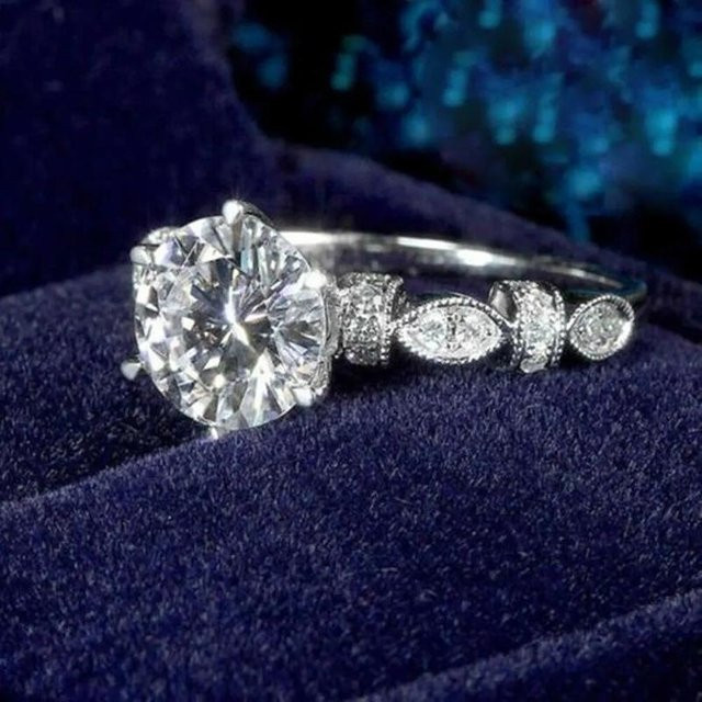 Huitan Ring, Kupfer, Zirkonia, Schwarz, Damen, Größe 10 - Bild 1