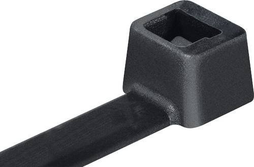 HellermannTyton Kabelbinder UB1-PA66-BK Schwarz 100mm 2.50mm 1000 Stück - Bild 1