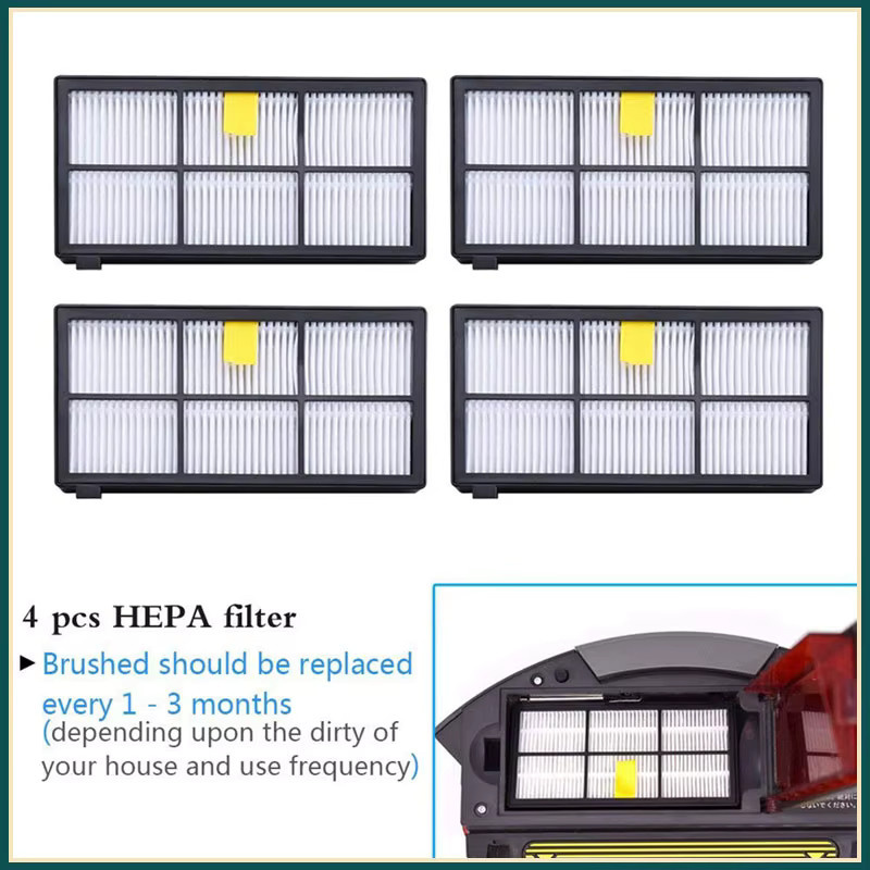 Ersatzteil-Set für iRobot Roomba 800 900 980 990 Serie mit HEPA-Filtern, Seitenbürsten und Rollenbürsten - Bild 2