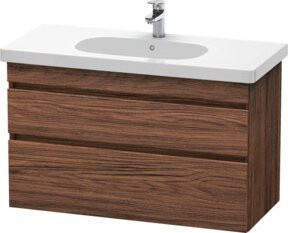 Duravit Waschtischunterschrank DuraStyle in Nussbaum dunkel mit 2 Schubladen, wandhängend, Breite: 100 cm, Tiefe: 45,3 cm, Höhe: 61 cm - Bild 1