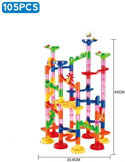 Kidsly Murmelbahn-Rennstrecke, Bausteine, 3D-Labyrinth, ab 4 Jahren - Bild 1