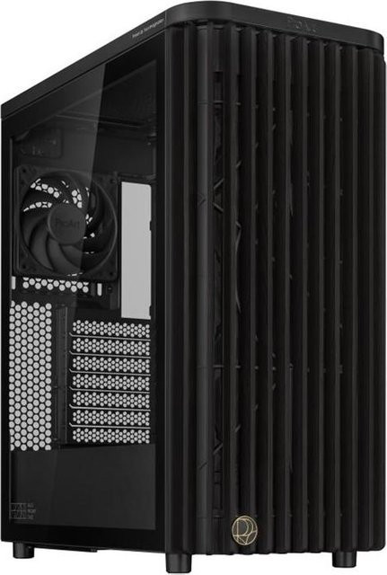 Asus ProArt PA401 Wood Edition Mid Tower Gehäuse in Schwarz mit gehärtetem Glas Seitenteil und USB-C/USB-A Anschlüssen - Bild 1