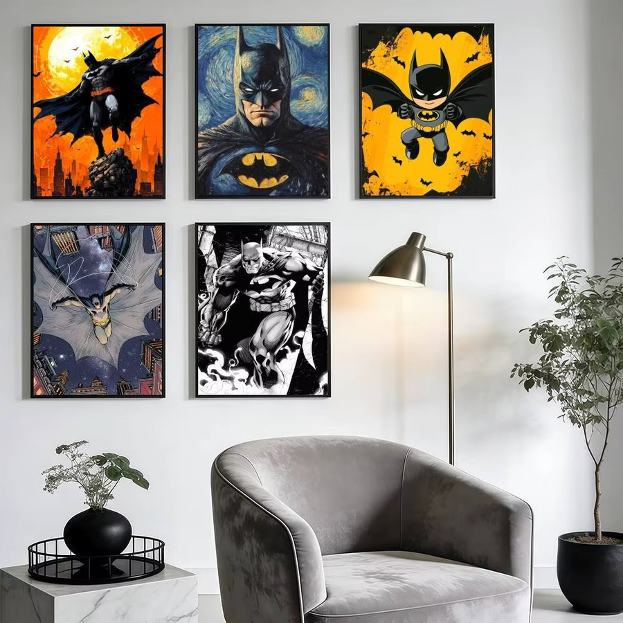 Warner Bros. Batman Retro-Vintage Wandaufkleber Kunstdruck in Multicolour B: 21,0 cm, H: 30,0 cm - Bild 3