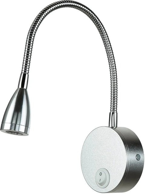 Licht-Erlebnisse LED Wandleuchte in Silber mit Flexarm und Schalter, neutralweißes Licht 4400 K - Bild 1