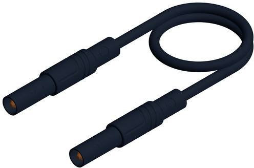 Hirschmann Test & Measurement MLS GG 25/2,5sw Sicherheits-Messleitung mit 4mm Lamellenstecker in Schwarz, Länge: 25,0 cm - Bild 1