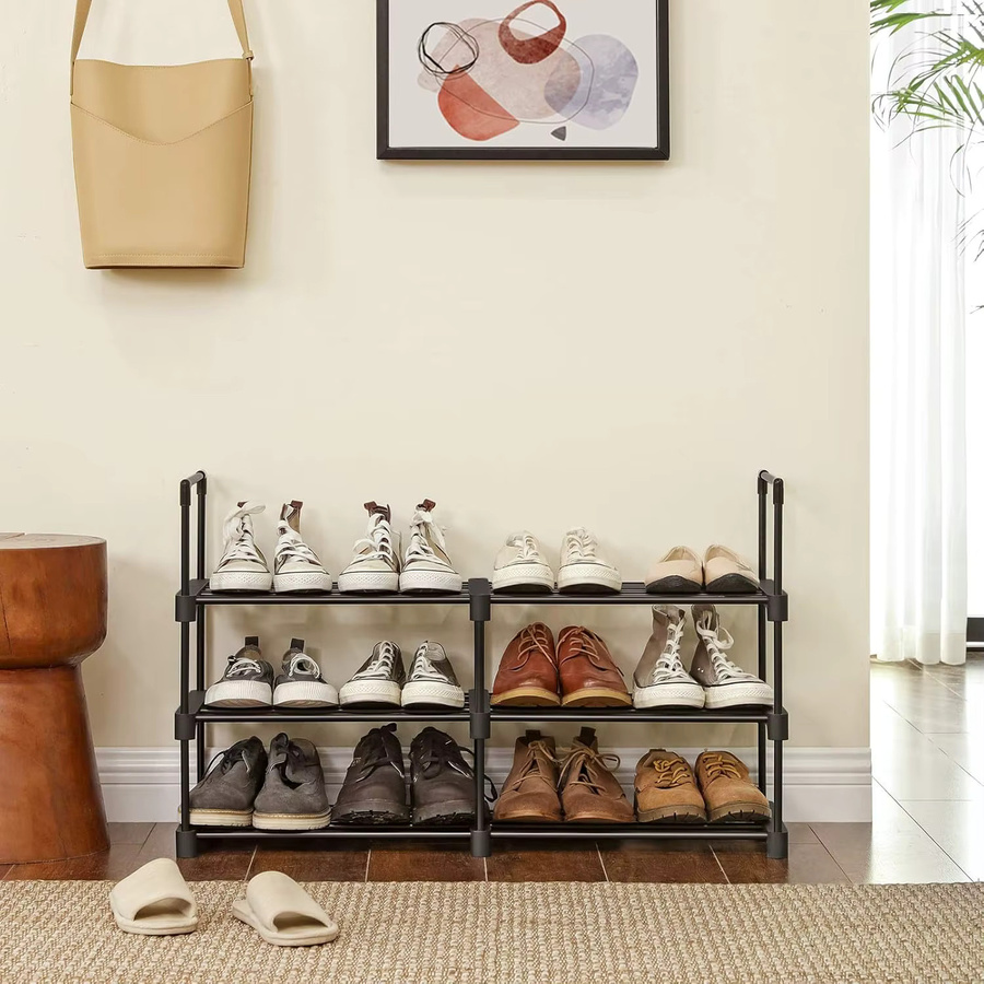Songmics Schuhregal mit 6 Ebenen in Schwarz, B/T/H: 45 x 30 x 106 cm - Bild 3