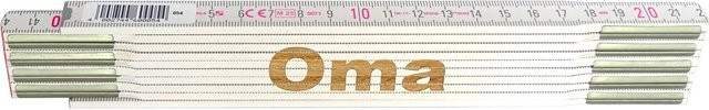 Stabila Zollstock mit Lasergravur Oma, weiß, 2 m - Bild 1