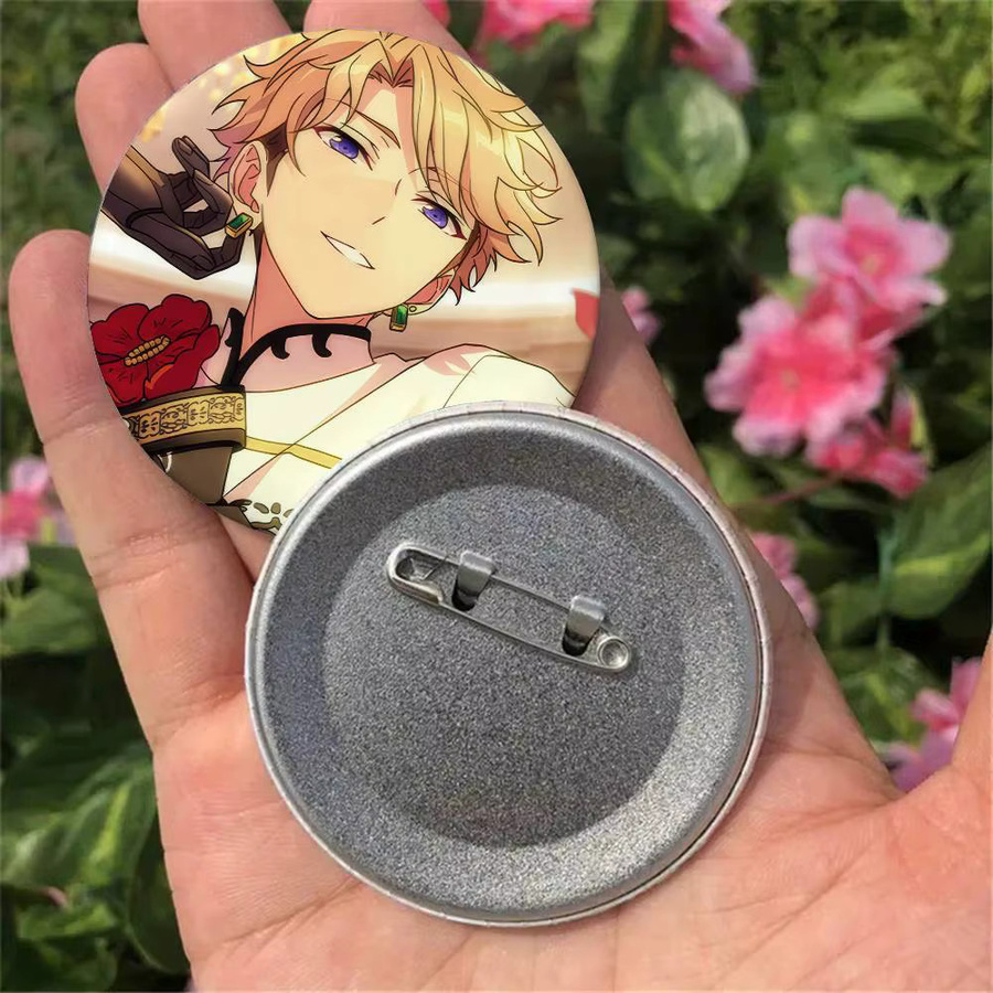 Bilibili Brosche Arashi Narukami, Runde Anstecknadel, Unisex - Bild 2
