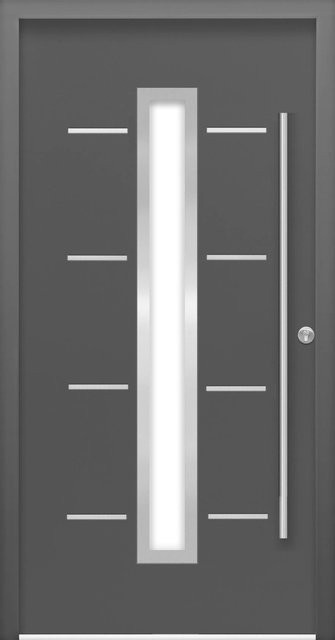 Haustür Thermospace Milano Prime in Anthrazit mit Glaseinsatz, Anschlag Rechts, B: 110 cm, H: 210 cm - Bild 1