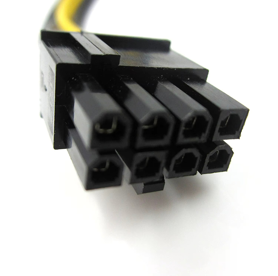 Ninth World 2er-Set SATA auf PCIe 8Pin 6+2 Splitter Adapter Kabel in Schwarz - Bild 4