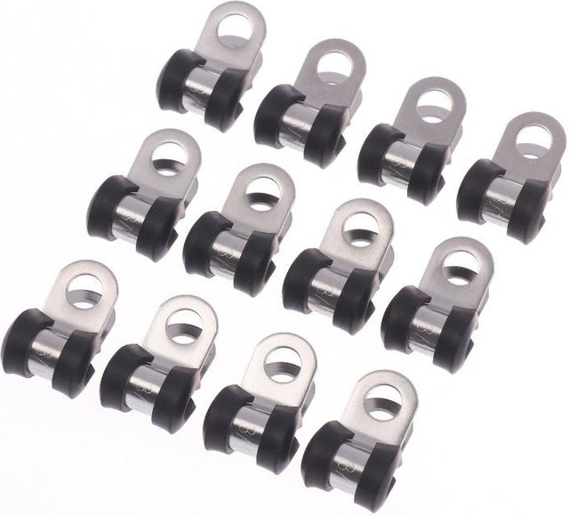 Binchi Outdoor Product R-Typ Schlauchschelle aus Edelstahl mit stoßdämpfenden Gummistreifen in Silber - Bild 1
