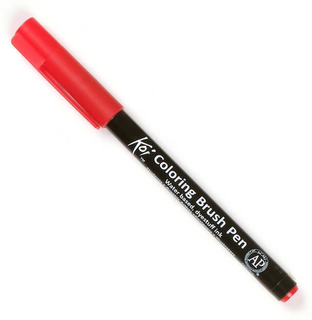 Sakura Koi Coloring Brush Pen in Rot (Vermilion) - Bild 1