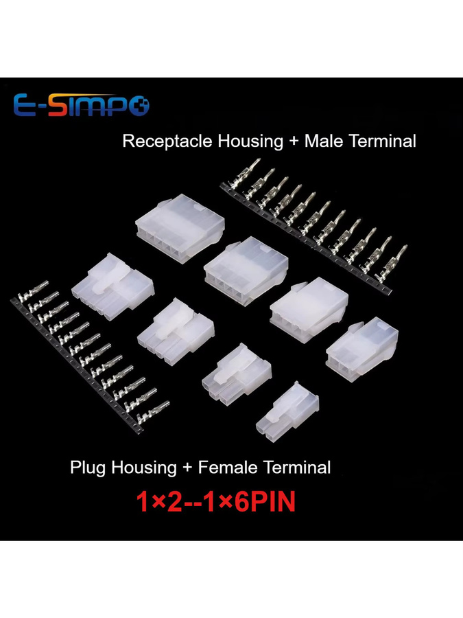 MOLEX Mini-Fit 5557/5559 Einreihige Gehäuse Terminal Set mit 4,2mm Pitch, Männlich und Weiblich, Gerade oder Gebogen, 10 Sets - Bild 3