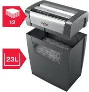 Rexel Momentum X312 Aktenvernichter in Schwarz mit Partikelschnitt 5 x 42 mm, 12 Blatt Schnittleistung und 23 l Fassungsvermögen - Bild 3
