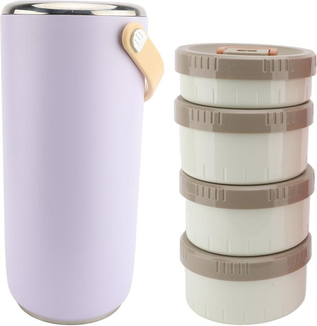 Aimo Vakuumisolierter Speisebehälter aus Edelstahl, 3,4 l, Violett, auslaufsicher und mikrowellengeeignet - Bild 1