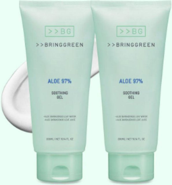 BRING GREEN Aloe Vera Gel, 2 x 300 ml, für Gesicht & Körper - Bild 1