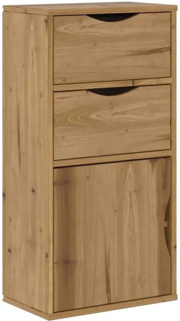 vidaXL Beistellschrank ODDA aus Massivholz Kiefer mit Schubladen, Braun, B/T/H: 40 x 24 x 79 cm - Bild 1
