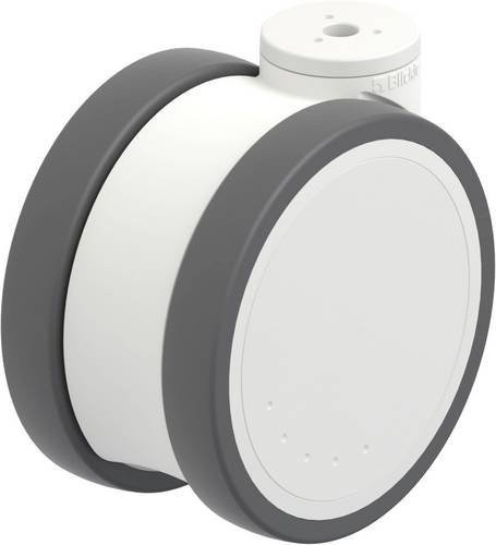 Blickle LKD-PATH 125K-11 Kunststoff-Doppelrolle in Grau und Weiß mit 125 mm Durchmesser und 125 kg Tragfähigkeit - Bild 1
