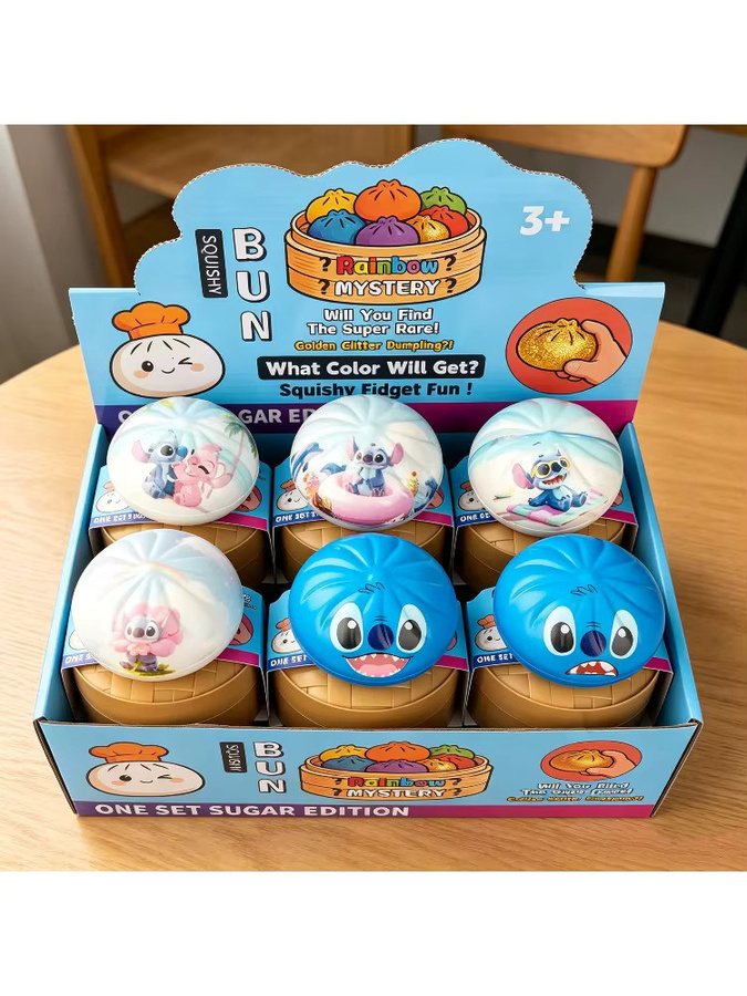 Disney Stitch Stressabbau-Squishy-Spielzeug, Cartoon Dumpling Blind Box, ab 3 Jahre - Bild 2