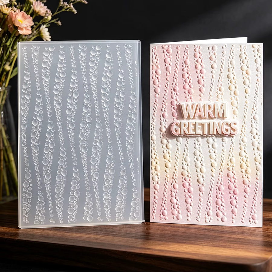 Handgemachte DIY Prägeplatte mit Blasenpunkt-Motiv für Papierkunst und Buchhaltungskarten - Bild 2