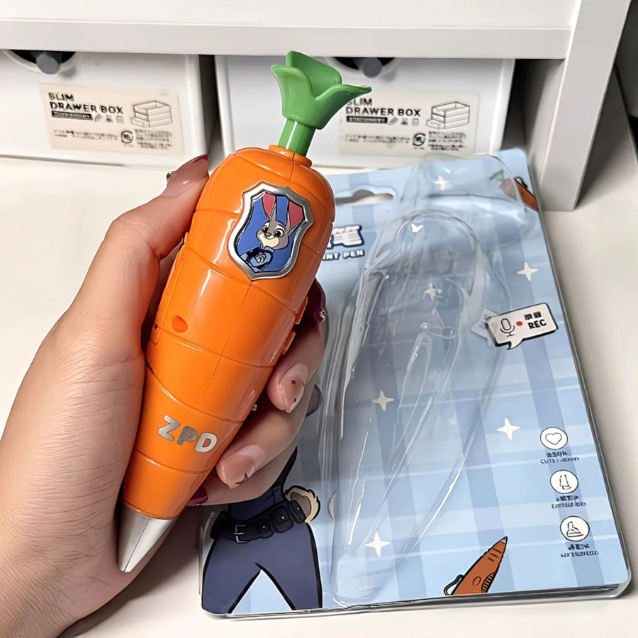 Disney Zootopia 2 Judy Hopps Karottenstift 2-in-1 Sprachstift mit 60 Sekunden Aufnahmefunktion in Orange - Bild 6
