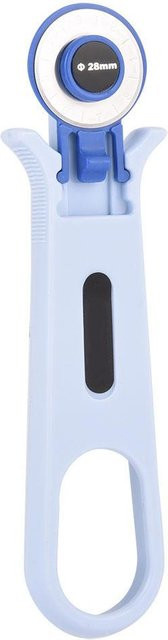 DIYelecs Rundschneider Rollmesser für Stoff und Bastelarbeiten in Blau und Weiß mit 45mm und 28mm Klingen aus Edelstahl und Kunststoff - Bild 1