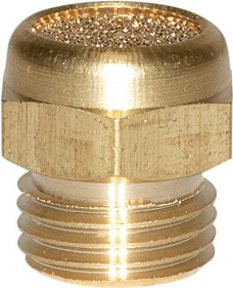 Riegler Sinterbronce-Schalldämpfer value line flache Ausführung in Gold, Messing, G 3/8 - Bild 1