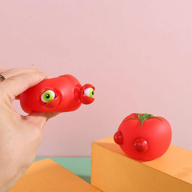 BC Pet Supplies Tomaten-Quetschspielzeug, Simulierte Frucht, Weiches Anti-Stress-Dekompressions-Fidget-Dekor - Bild 1