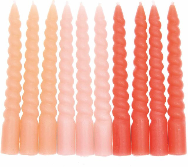 Rico Design Spiralkerzen Smokey Rosa Mix, Durchmesser: 1,2 cm, Höhe: 10 cm - Bild 1