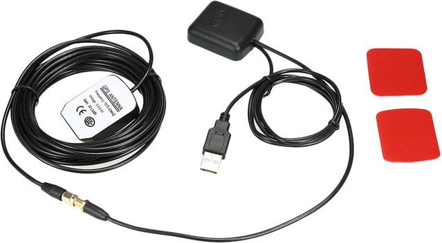 VehicleKit Auto-GPS-Signal-Antennenverstärker-Booster mit GPS-Empfänger und Sender, 30 dB, USB-C, schwarz - Bild 1