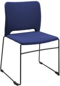 Topstar Besucherstuhl VISIT LITE, stapelbar, Stoff und Stahl, blau/schwarz, B/T/H: 44 x 41 x 45 cm, 4 Stück - Bild 1
