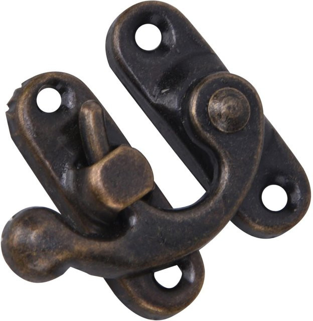 30 Stück KaiSai Riegelhaken im Retro-Stil aus Eisen in Bronze, B: 3,2 cm, H: 2,8 cm - Bild 1