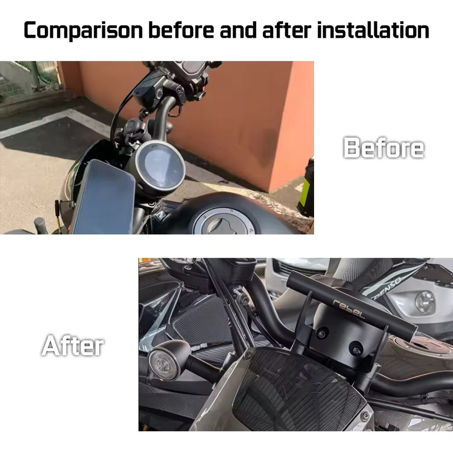 GPS-Navigationshalterung für Honda Rebel CMX 500 und CMX 300 (2017-2024), schwarzer Telefonhalter für dein Motorrad - Bild 4