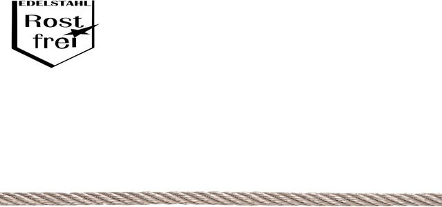 Conacord Drahtseil aus rostfreiem V4A-Stahl 6 x 7-WC Durchmesser: 2 mm, Farbe: Silber - Bild 1