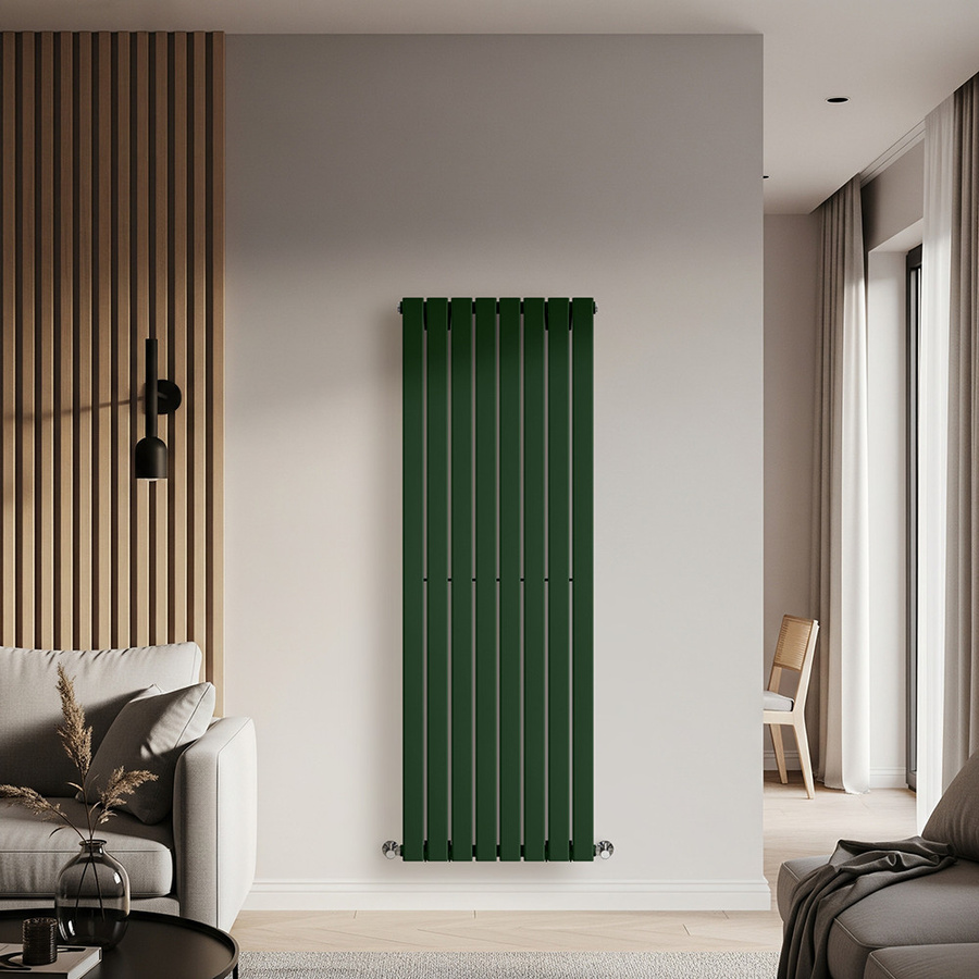 Delta Design Heizkörper Vertikal Einlagig in Grün, Höhe: 160 cm, Breite: 56 cm - Bild 1