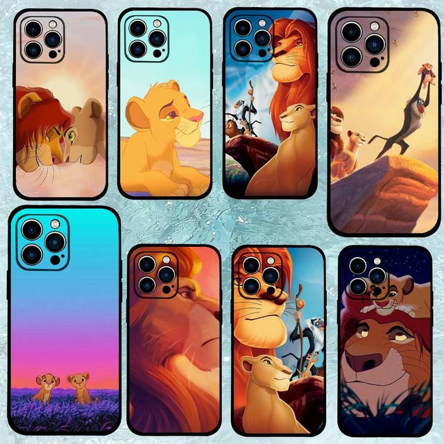 Mesuca Lions Kings Movie Handyhülle aus Silikon für iPhone 17 16 15 14 13 12 11 Pro Max Mini X Xs XR in Schwarz und Multicolour - Bild 1