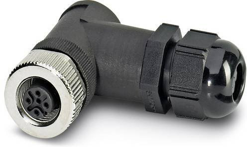 Phoenix Contact 1556812 Sensor-Aktor-Steckverbinder M12 Buchse gewinkelt unkonfektioniert 5-polig schwarz Metall - Bild 1