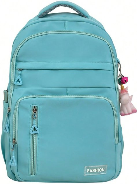 Leichter Nylon-Rucksack von Weft in Grün und Türkis mit großer Kapazität für Laptop, ideal als Schülerrucksack für Schule und Reisen - Bild 1