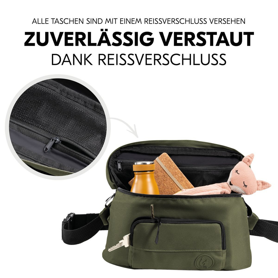 Hauck Universal Kinderwagen Organizer und Bauchtasche in Olive - Bild 5