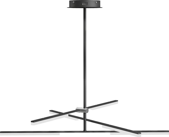 HOMCOM Moderne LED Pendelleuchte in Schwarz mit verstellbarem Lichtwinkel und Acryl-Bildschirm für Schlafzimmer, Küche und Wohnzimmer - Bild 1