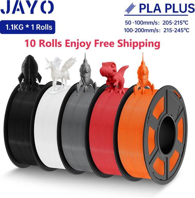 JAYO PLA Plus 3D-Drucker-Filament, 1,75 mm, Grün, 1,1 kg - Bild 1