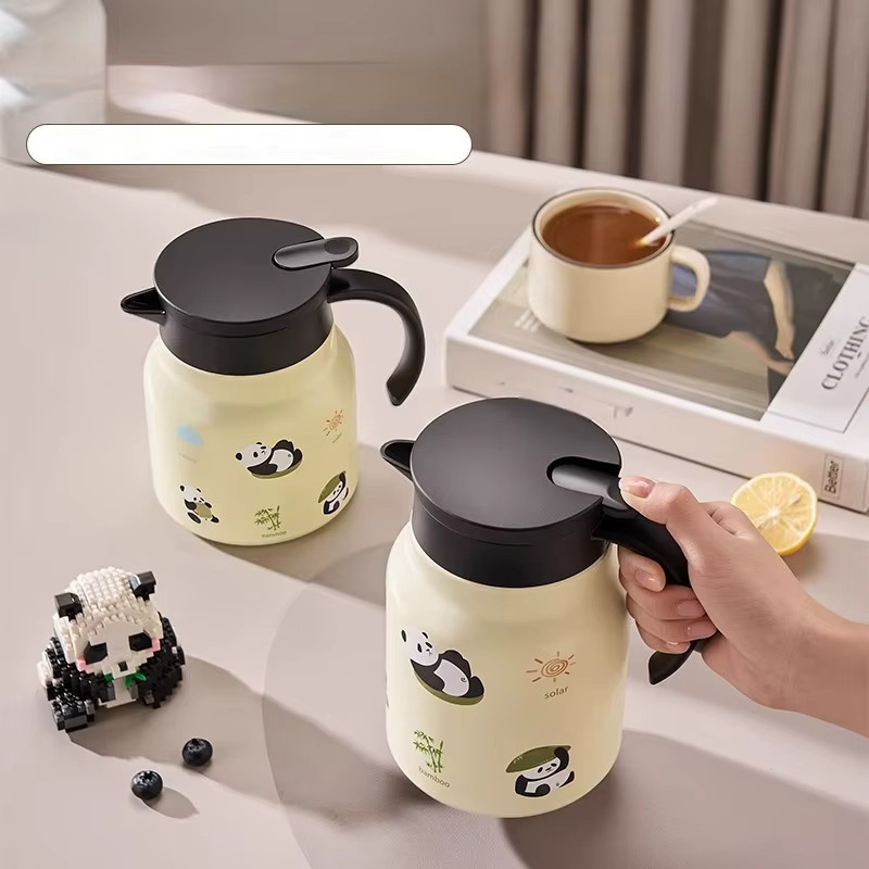 GIANXI Panda Isolierte Teekanne mit Infuser, Weiß, 0,8 l - Bild 1
